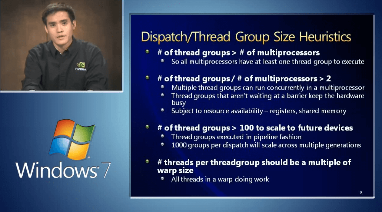 Dispatch/Thread Group SIze Heuristics